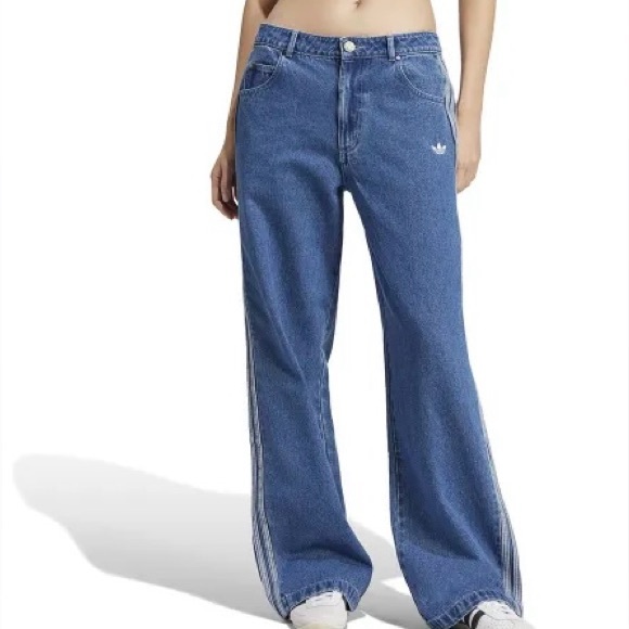 Adidas ADICOLOR DENIM 3-STRIPES TRACK PANTS - Picture 6 of 6